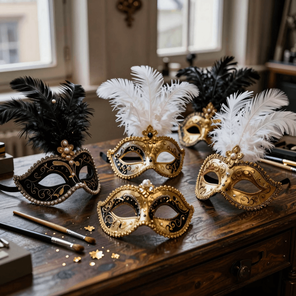 Atelier Masks, Hand-Gilded